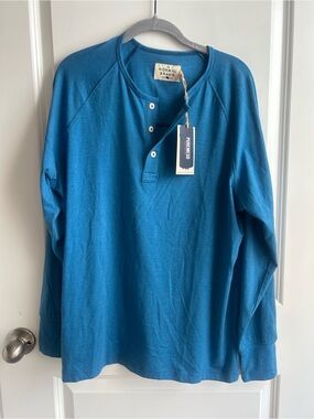 The Normal Brand Blue Henley Shirt